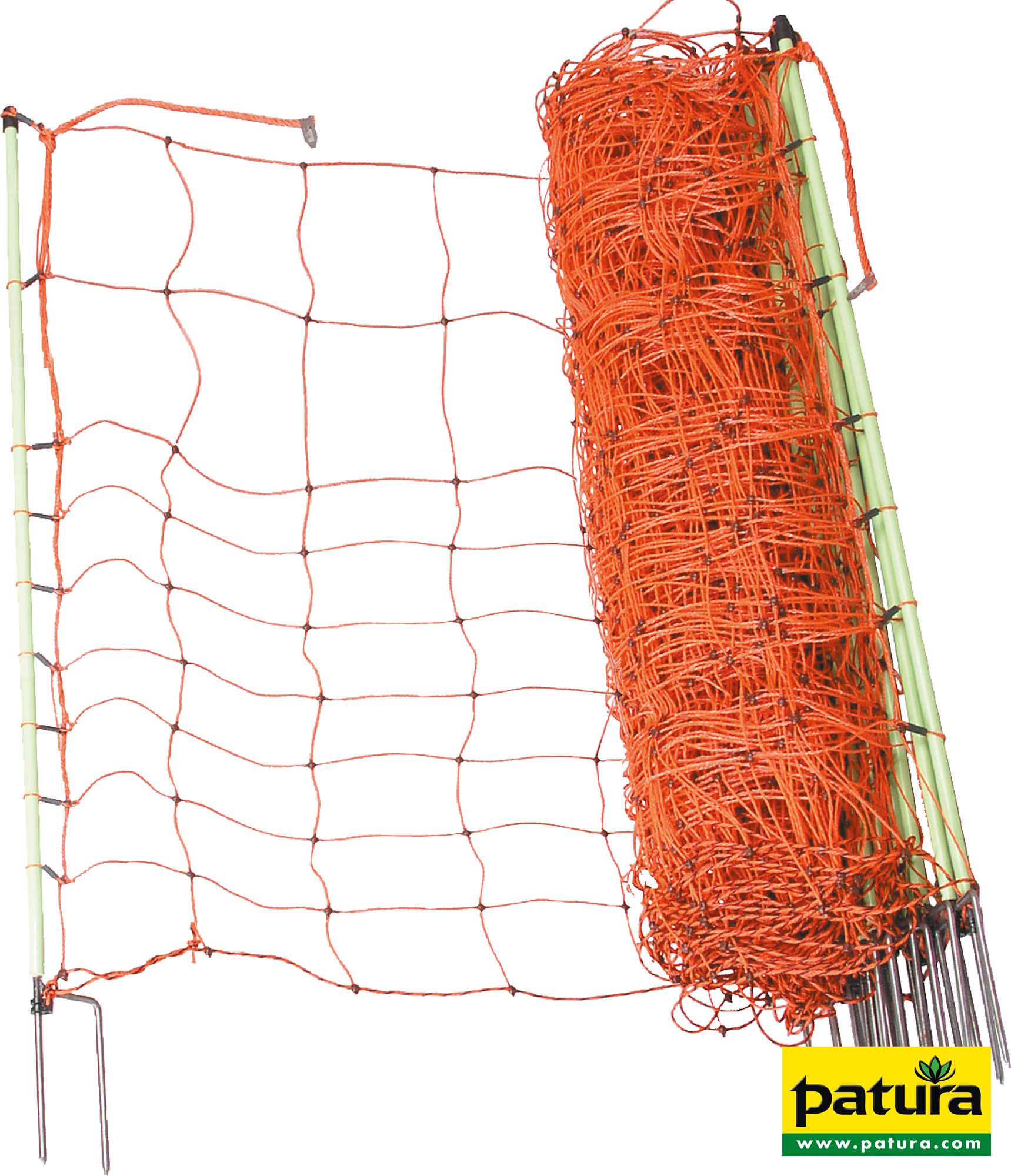 Elektrozaunnetz Ernteschutz, 65 cm hoch mit Doppelspitze, 50 m