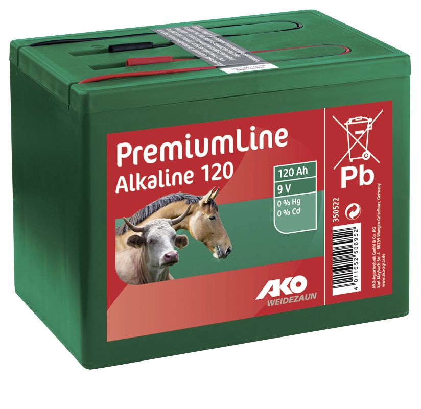 Trockenbatterie Alkaline 9 Volt 120 Ah