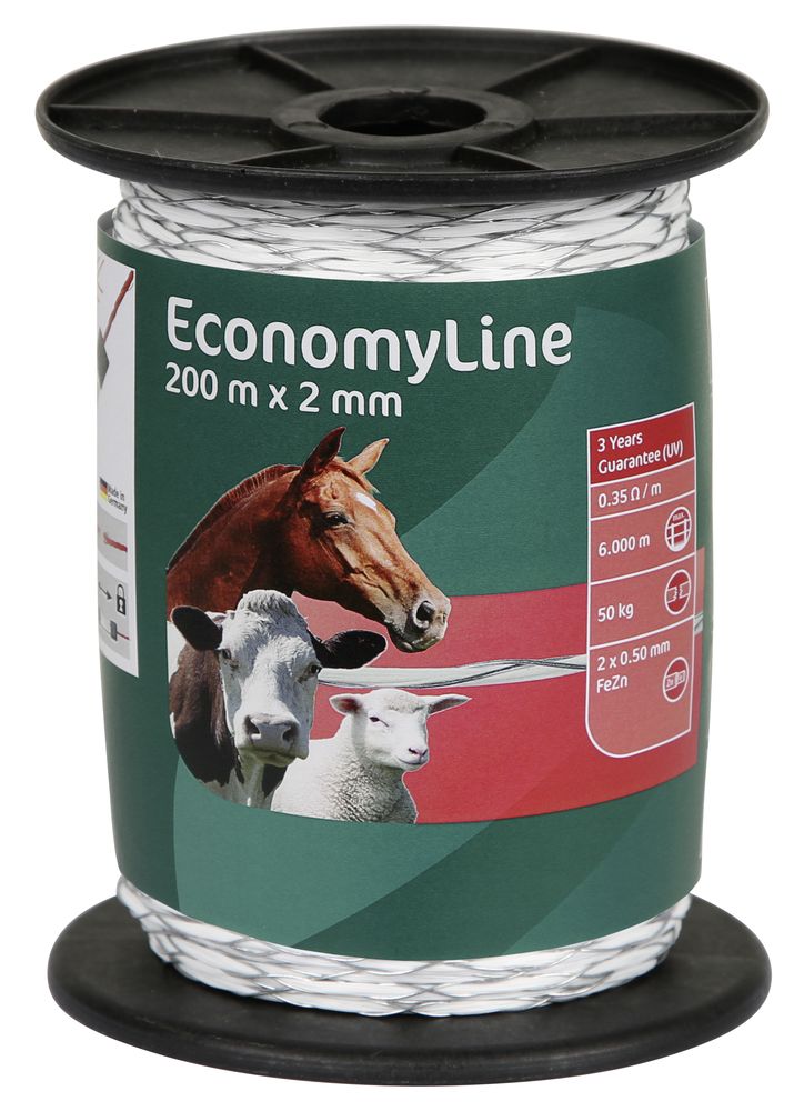 EconomyLine Litze kreuzgewickelt, 200 m Rolle, weiß