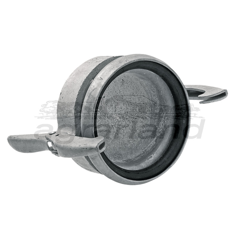 M-Teil als Endstopfen, mit Gummiring, feuerverzinkt, 4"