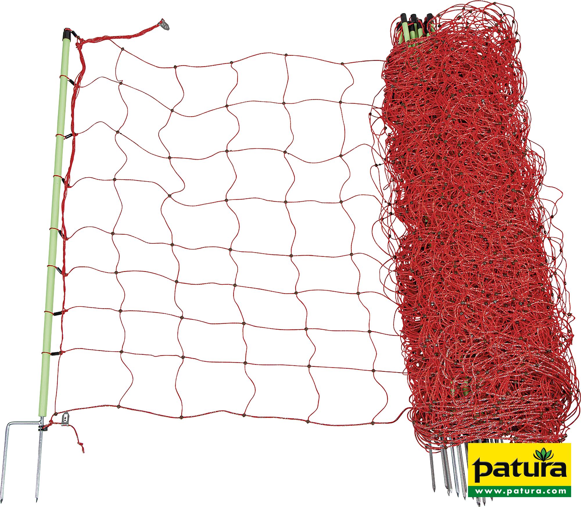Elektrozaunnetz mit Erdleiter 106 cm hoch mit Doppelspitze, 50 m