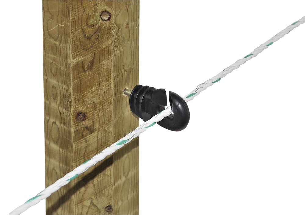 Ringisolator Super BIG mit kurzer Stütze, schwarz, 25 Stück/ Pack