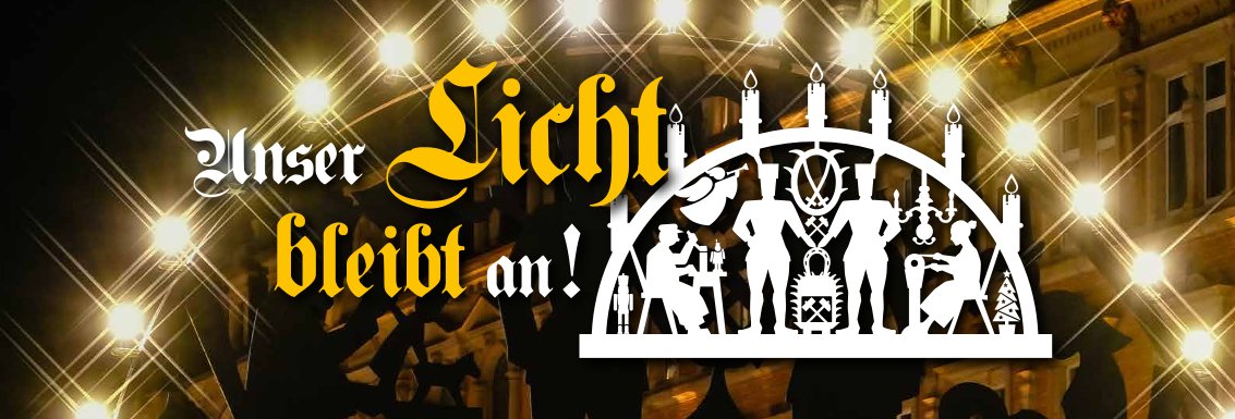 Folienaufkleber " Unser Licht bleibt an!"