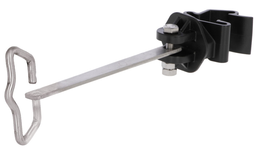 Isolator Band-/Seil-Ecklösung für T-Post Metallpfahl schwarz