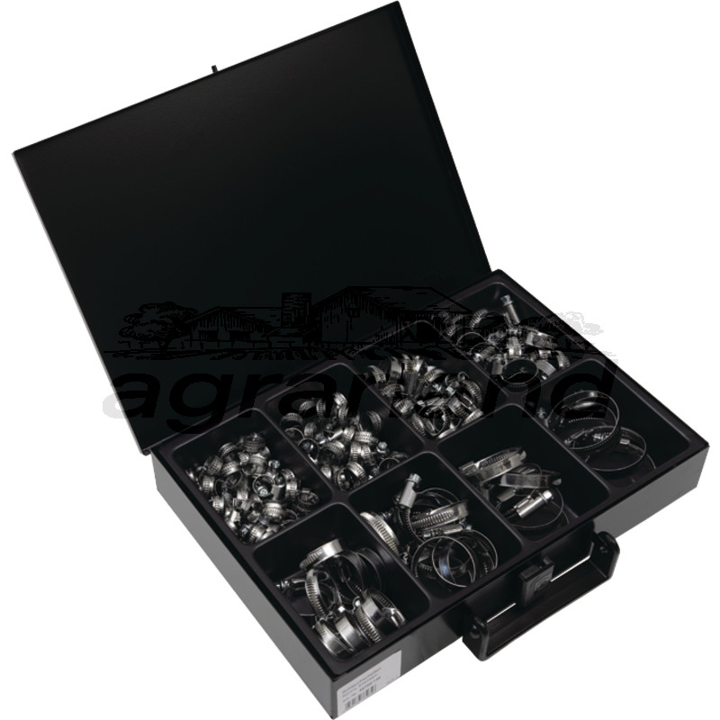 BLACK EDITION Sortimentskoffer Schlauchschellen, 150-teilig