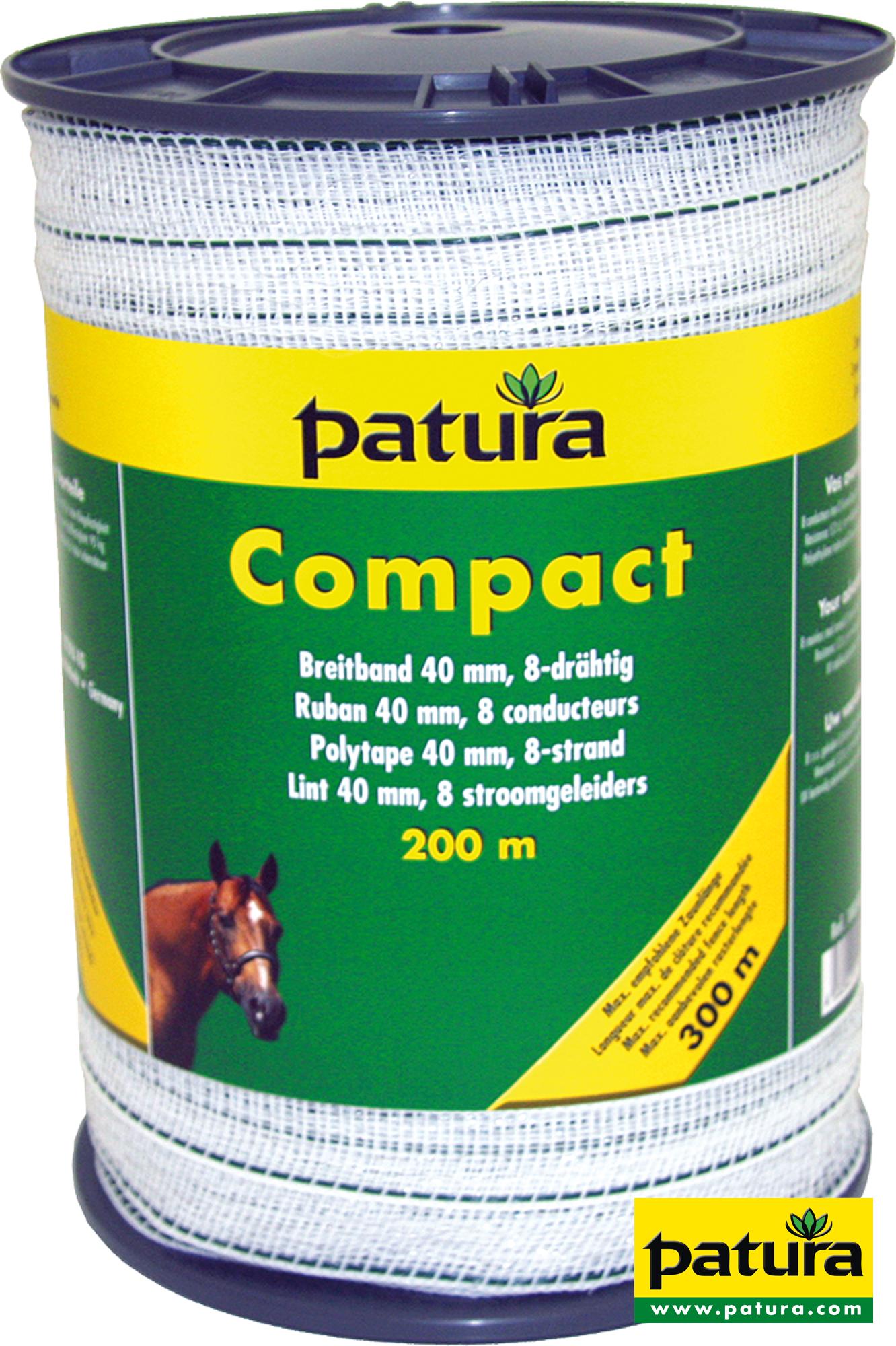 Compact Breitband 40 mm, 200 m Rolle, 8 Niro 0,16 mm, weiss-grün