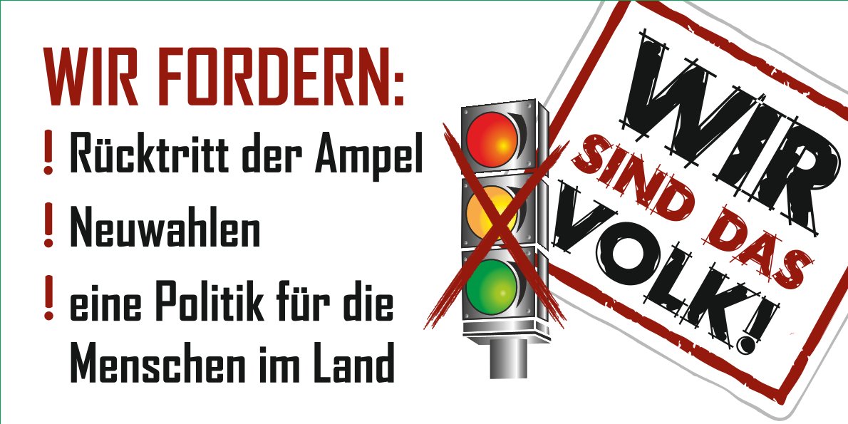 Folienaufkleber "Rücktritt der Ampel" Ausführung 3