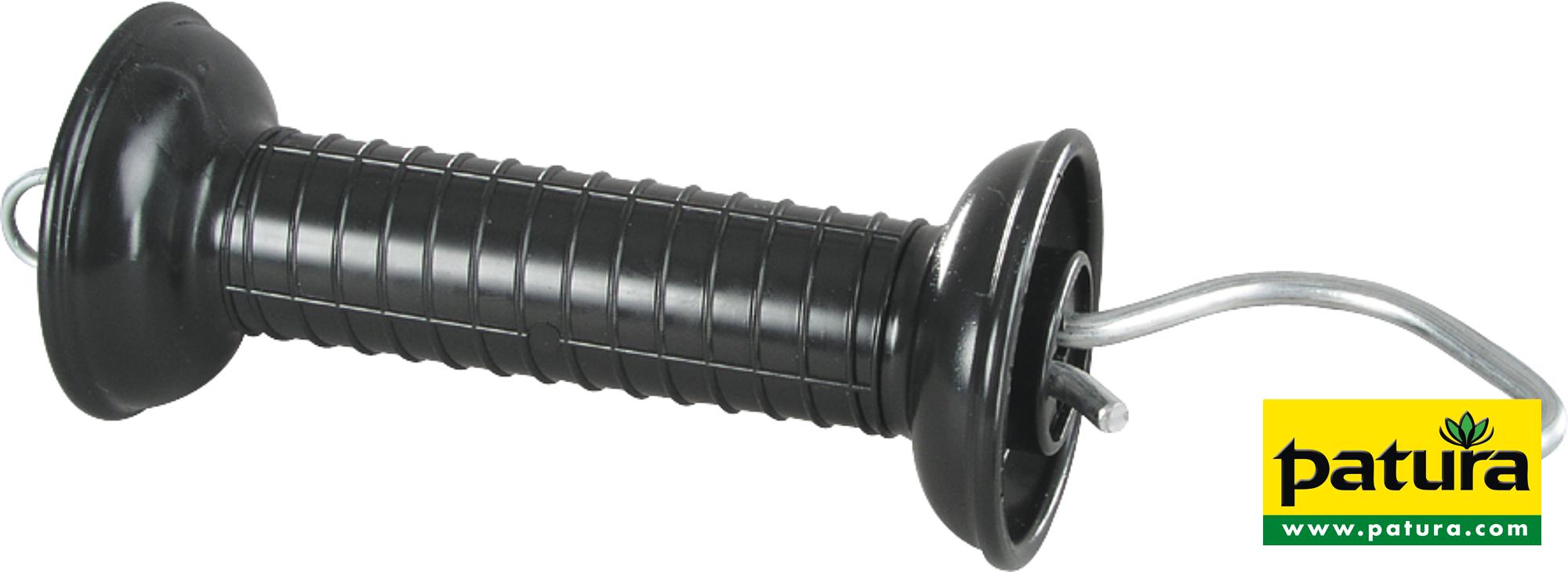 Torgriff, schwarz, mit Haken und Feder