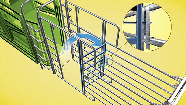 Panel-6 mit Behandlungstür, Länge 3,00 m, Höhe 2,20 m